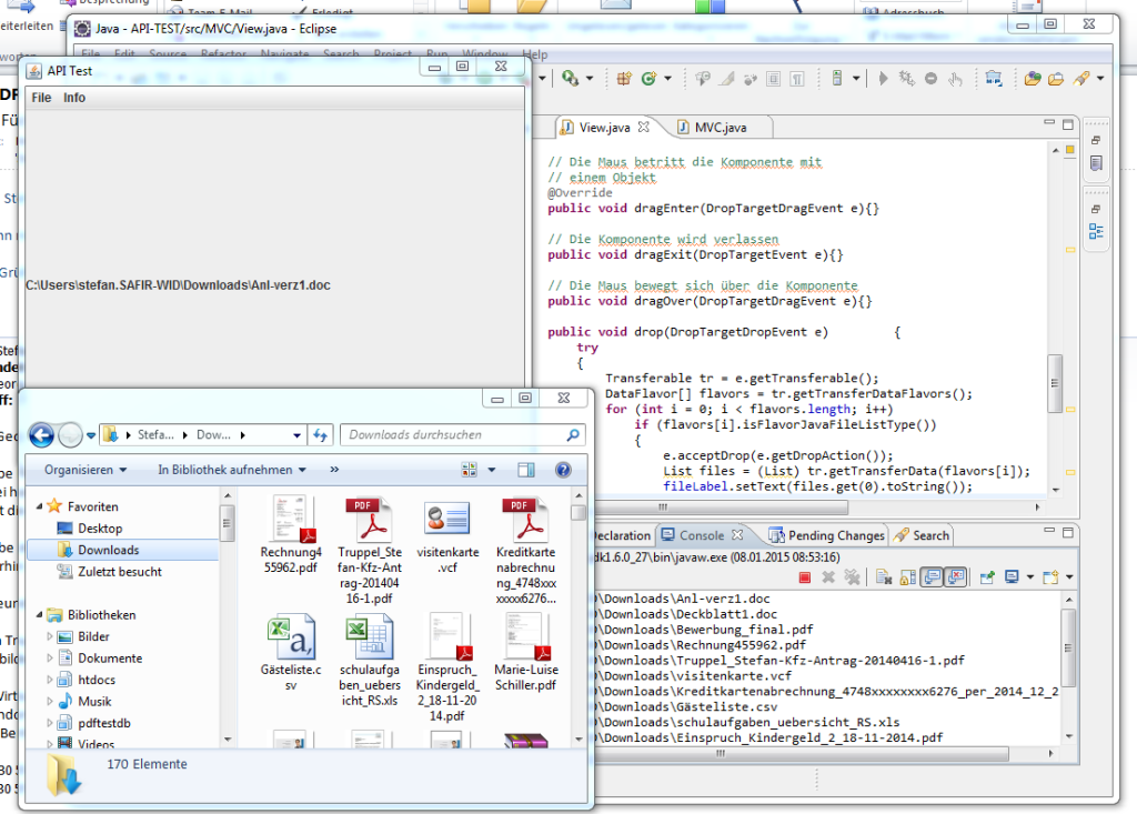Drag and Drop mit Java STPage